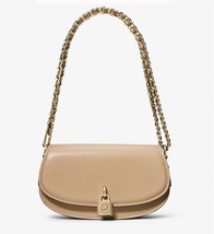 Michael Kors Mila Small Leather Shoulder Bag Camel - £147.69 GBP