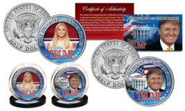 DONALD TRUMP 45th President &amp; IVANKA First Daughter JFK Kennedy U.S. 2-C... - £10.96 GBP