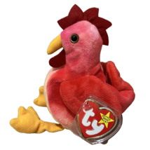 Strut the Rooster Ty Beanie Babies 1996 With Hang &amp; Tush Tags - £3.85 GBP