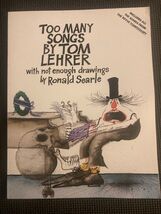 TOO MANY SONGS BY TOM LEHRER, SHEET MUSIC 1981 - $8.20