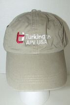 Turkington APV USA khaki tan baseball hat cap adjustable - $10.18