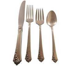 Damask Rose by Oneida Sterling Silver Flatware Set For 12 Service 48 Pieces - £1,783.20 GBP