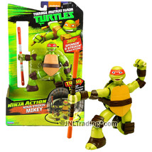 Year 2015 Teenage Mutant Ninja Turtles Tmnt Action 5 Inch Figure Strikin&#39; Mikey - £64.13 GBP