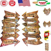 Authentic Alice in Wonderland Arrow Signs - Set of 12 for Thematic Celeb... - $455.80 MXN