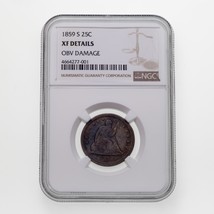 1859-S 25C Assis Liberty Quarts Classé Par NGC Comme XF Détails ( Obv. D... - $44,863.64 MXN