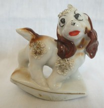 Vintage Japan Ceramic  Porcelain Cocker Spaniel Figurine Spaghetti Cute - £15.63 GBP