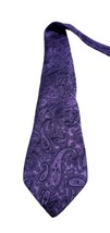 Michael Kors Mens Tie Purple Paisley Silk Formal Necktie 100% Silk 3.5x6 - £12.66 GBP