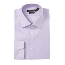 John Varvatos Star USA Men's Dress Shirt Regular Fit 32/33 Sleeve Solid Lavender - £22.93 GBP