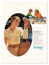 Tampax Tampons Busy Mother Period Care Vintage 1969 Full-Page Magazine Ad - $180.80 MXN
