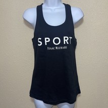 Isaac Mizrahi Sport T Shirt Black With White Logo T-Shirt Sz M - £22.95 GBP