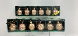 SET OF 12~Kurt S. Adler Glitter Christmas Balls Name Card Holders~Rose-Gold - £22.31 GBP