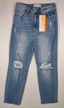 Risen Jeans Style RDP5091 Distressed Light Wash Denim Stretch Women&#39;s 7/... - $41.72