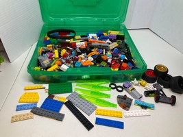 Lego Bulk 1.8 Lbs. + Lego Plastic Case - Bricks, Plates, Wheels, Random ... - $55.44