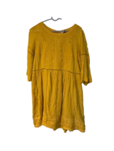 Akemi &amp; Kin Anthropologie Womens Small Embroidered Yellow Mustard Dress - $24.74
