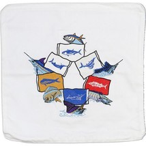 Embroidered Cushion Pillow Cover Marine Art Release Flags Outdoor Marine Canvas - £28.02 GBP