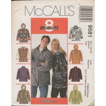 McCall’s 9581 Unisex Fleece Jacket Pattern 8 Looks Easy Size Medium 38 40 Uncut - £7.66 GBP