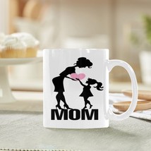 Ceramic Mug – 11 oz White Coffee Mug – Mother&#39;s Day Gift - Mom Heart - $13.47