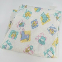 Vintage Baby Security Blanket Blanky Pastel Teddy Bear Horse Duck Bunny Pacifier - £43.98 GBP