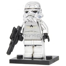 Single Sale Imperial Stormtrooper Chrome Edition Star Wars Movie Minifigures Toy - £5.50 GBP