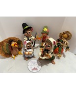 Annalee 12&quot; Thanksgiving / Fall pilgrim turkey collectible doll Lot 6 Pc... - $185.31 CAD