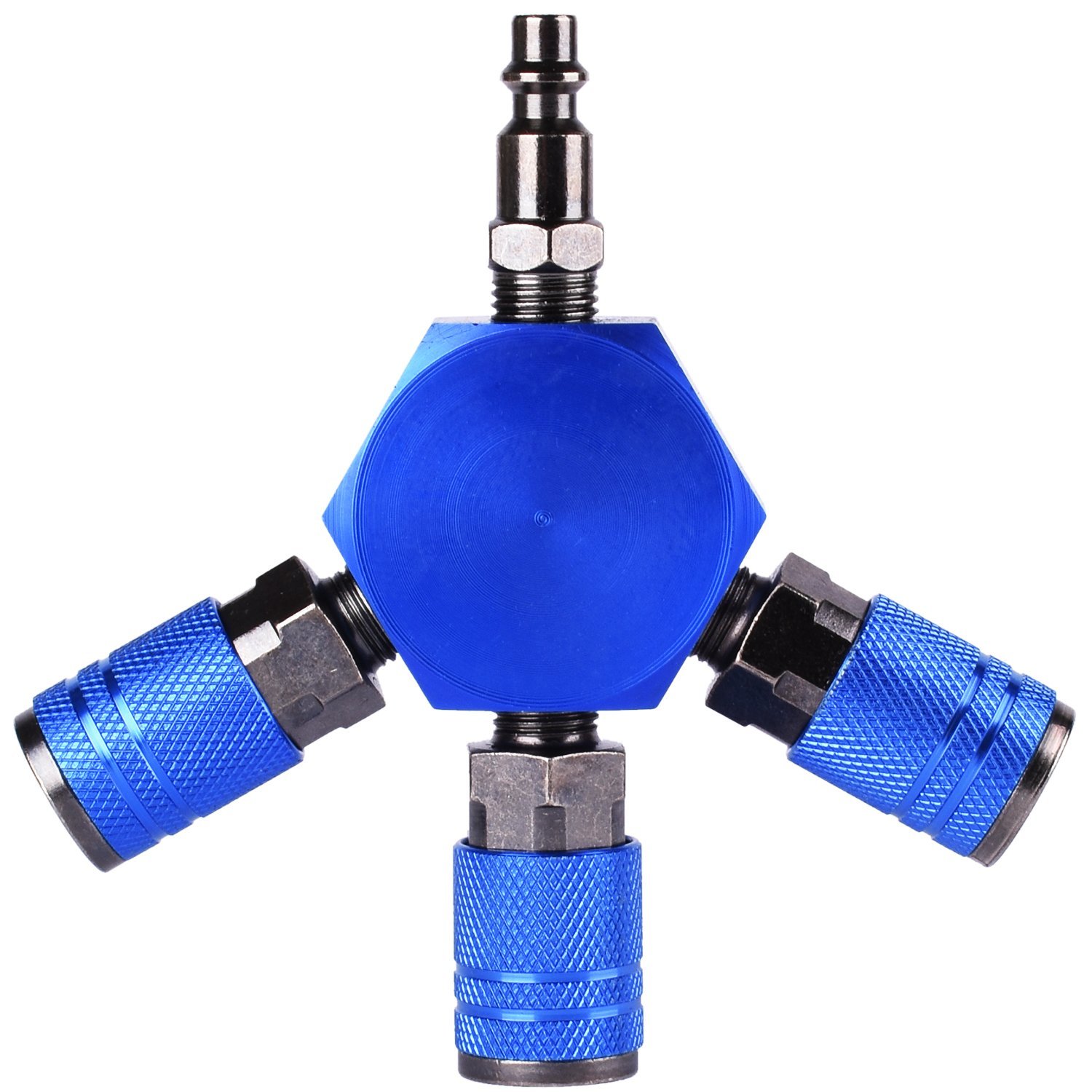 WYNNsky Air Splitter, 3-Way Manifold with 3 Pieces Industrial Coupler and Plug,  - $37.99