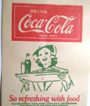 Coca-Cola Soda Bottle Dry Server Bag Lady With Coke Bottle Vintage UNUSE... - £14.21 GBP