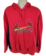 St Louis Cardinals Majestic Vintage Hoodie Size L Red Embroidered - $26.70