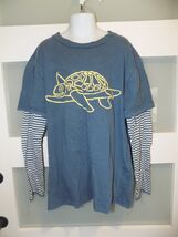 Mini Boden Sea Turtle Blue Striped LS Shirt Size 9/10 Boy's READ BELOW - $15.00