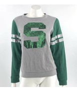 PINK Victorias Secret Michigan State Sweatshirt Top Sz XS Sequin Spartan... - €25,79 EUR