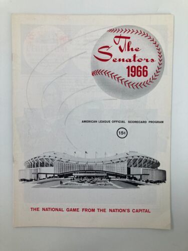 The Senators 1966 Baseball American League Official Scoreboard Program - $18.95