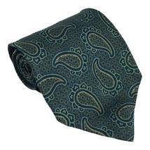 Giorgio Armani Cravatte Men&#39;s Silk Neck Tie Necktie Green Paisley Made In Italy - £25.86 GBP