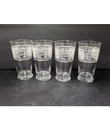 Pfaltzgraff Sierra 16 Oz Cooler Glass 5865966 Leaves Striped Set Of 4 - $51.59 CAD