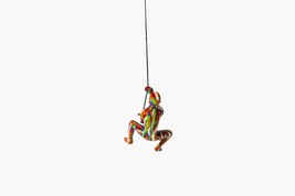 6&quot; Rainbow Multi Unique Climbing Man With Rope Wall Art - $85.99