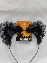 Scunci ￼ Halloween Lace Cat Ear Headband￼ Black Buy More Save &amp; COMBINE ... - $3.83