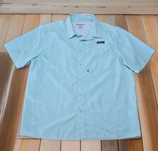 Eddie Bauer Fishing Shirt Mens Size XL Green Short Sleeve Vented Outdoor X1 - $24.75