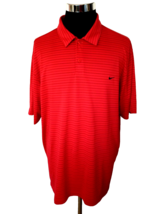Nike Performance Polo Shirt Men&#39;s Size XXL Red/Black Stripes  Activewear Golf - £17.58 GBP