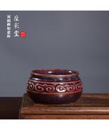 Handmade Jun Porcelain Teacup Purple Glaze Cloud Motif CeramicTeaCupChin... - $820.00