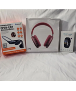 BUNDLE (Red P9 Pro Wireless Headphones+SoundLogic Headset+Red Smart Band - $1,099.57 MXN