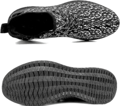 Men's Slip On Walking Shoes Black White Sz. 15 Lightweight Non Slip Fashion Shoe image 4