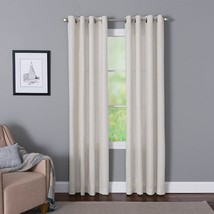 Style Selections 84" Light Filtering Grommet Single Curtain Panel Navy & White - $19.99
