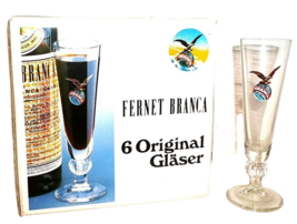 6 Fernet Branca Italian Shot Glasses &amp; 1 Fernet Pin - £70.44 GBP