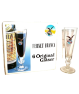6 Fernet Branca Italian Shot Glasses &amp; 1 Fernet Pin - £70.85 GBP
