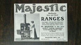 Vintage 1904 Majestic Malleable Iron &amp; Steel Ranges Original Ad - 721 - $6.64