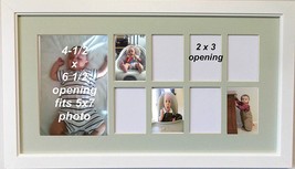 Children nursery Collage Frame holds 8 Wallet 2x3 Photo Openings &amp; One 5... - $34.65