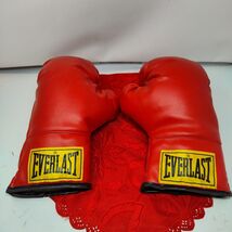 Vintage Everlast Boxing Gloves 14oz Red Leather Made in USA Training Spa... - $29.98