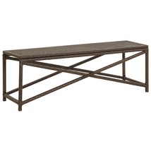  Bench Brown Polyethylene rattan and powder-coated steel 47.2 in - $2,533.83 MXN