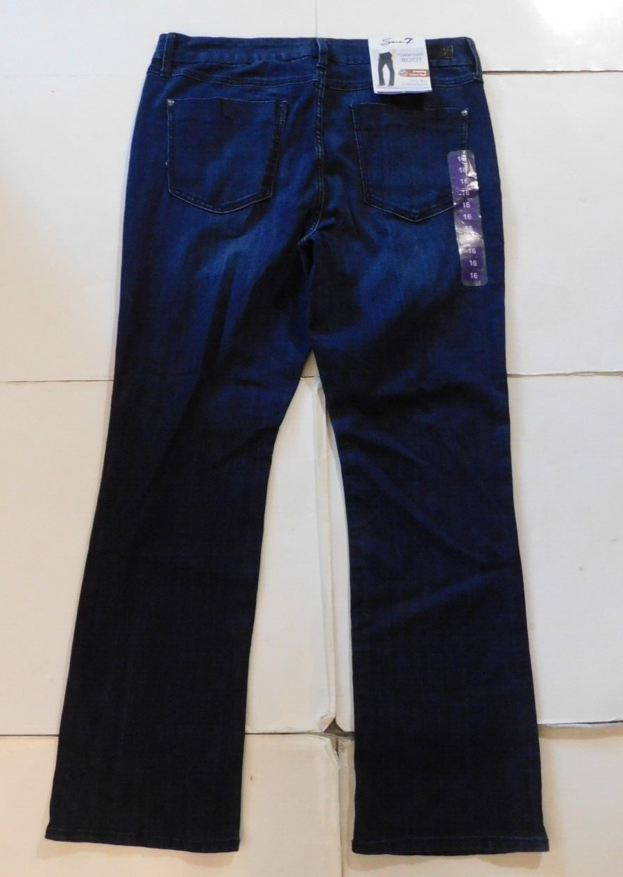 Primary image for Seven 7 Tummyless Boot Cut Jeans Size 16 Brand New