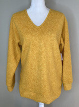 NWT Caslon Women’s v Neck Pullover Sweater Size XS Yellow Mustard G7 - £15.63 GBP