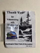 Vintage 1994 Washington State Parks Volunteer VIP Pin Still on Card 1&quot; - £5.78 GBP