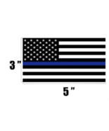 2 THIN BLUE LINE 3&quot; X 5&quot; BLUE LIVES MATTER AMERICAN FLAG BUMPER STICKER ... - $177.06 MXN